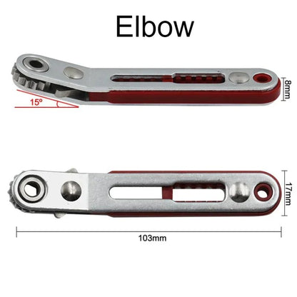Mini MultiFunction Ratchet Screwdriver Set  TwoWay Elbow Flat Head Hexagonal CrossShaped Screwdrive 3