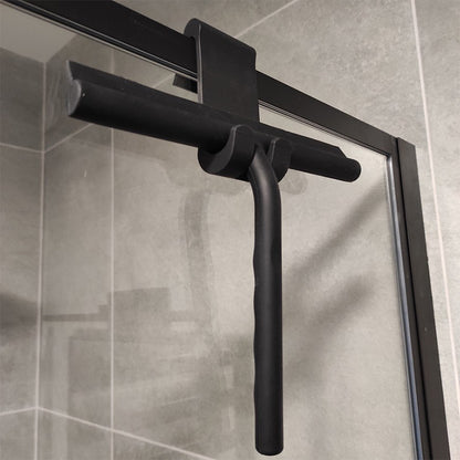 Shower Squeegee & Glass Clean Scraper Wall Hanging Mirror with Handle for Window, Floor & Household Cleaning