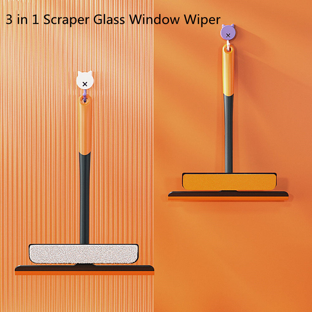 Shower Squeegee  Glass Clean Scraper Wall Hanging Mirror With Handle For Window Floor  Household Cl 2