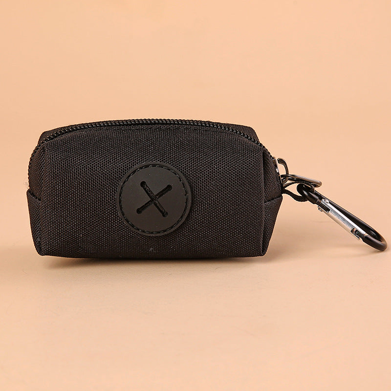 Canvas Dog Poop Bag Holder Outdoor Pet Waste Bag Dispenser with Carabiner Clip