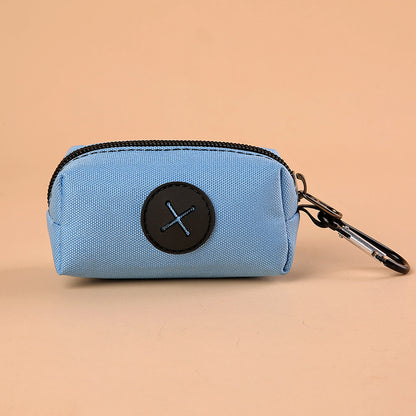 Canvas Dog Poop Bag Holder Outdoor Pet Waste Bag Dispenser with Carabiner Clip