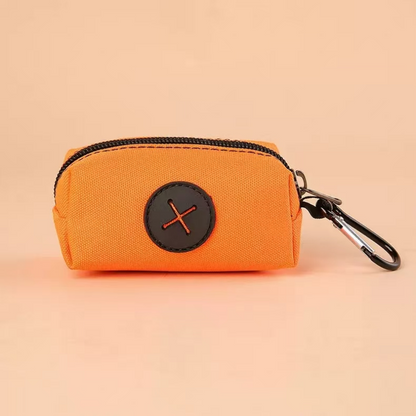 Canvas Dog Poop Bag Holder Outdoor Pet Waste Bag Dispenser with Carabiner Clip