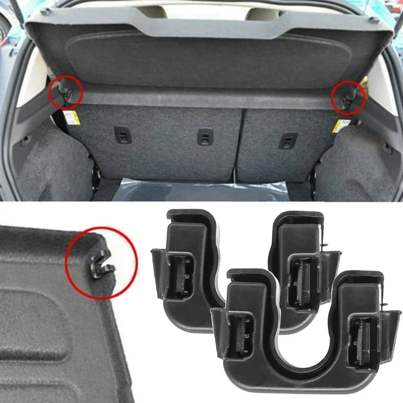 Ford Focus MK3, Mondeo MK4, Fiesta MK7 MK8 Rear Boot Parcel Shelf Clips, Trunk Load Cover Pivot Bracket Mount