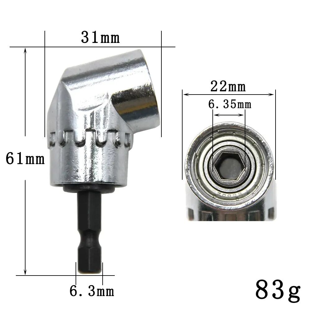 Turning Screwdriver Joint  Electric Drill Corner Attachment  Extension Socket Screwdriver Head Tool 1
