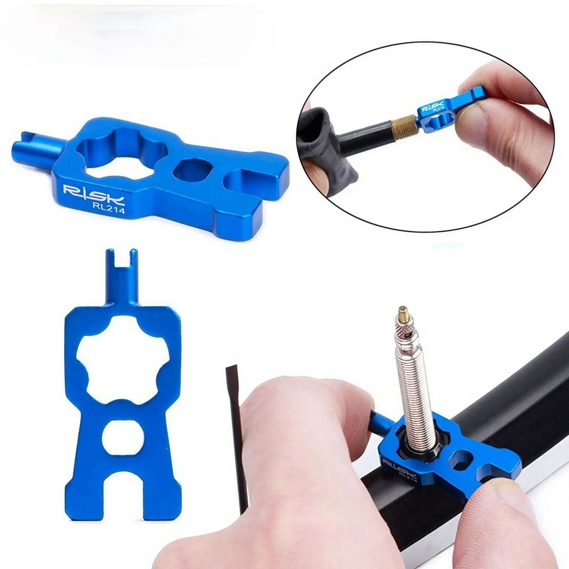 Portable Repair Bicycle Valve Tools Valve Core Wrench for MTB & Road Bikes, Disassembly & Installation Tool Kit