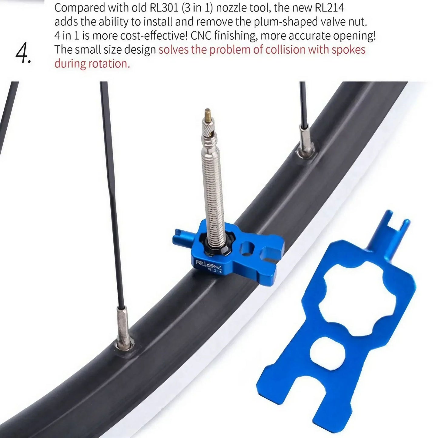 Portable Repair Bicycle Valve Tools Valve Core Wrench For MTB  Road Bikes Disassembly  Installation 4