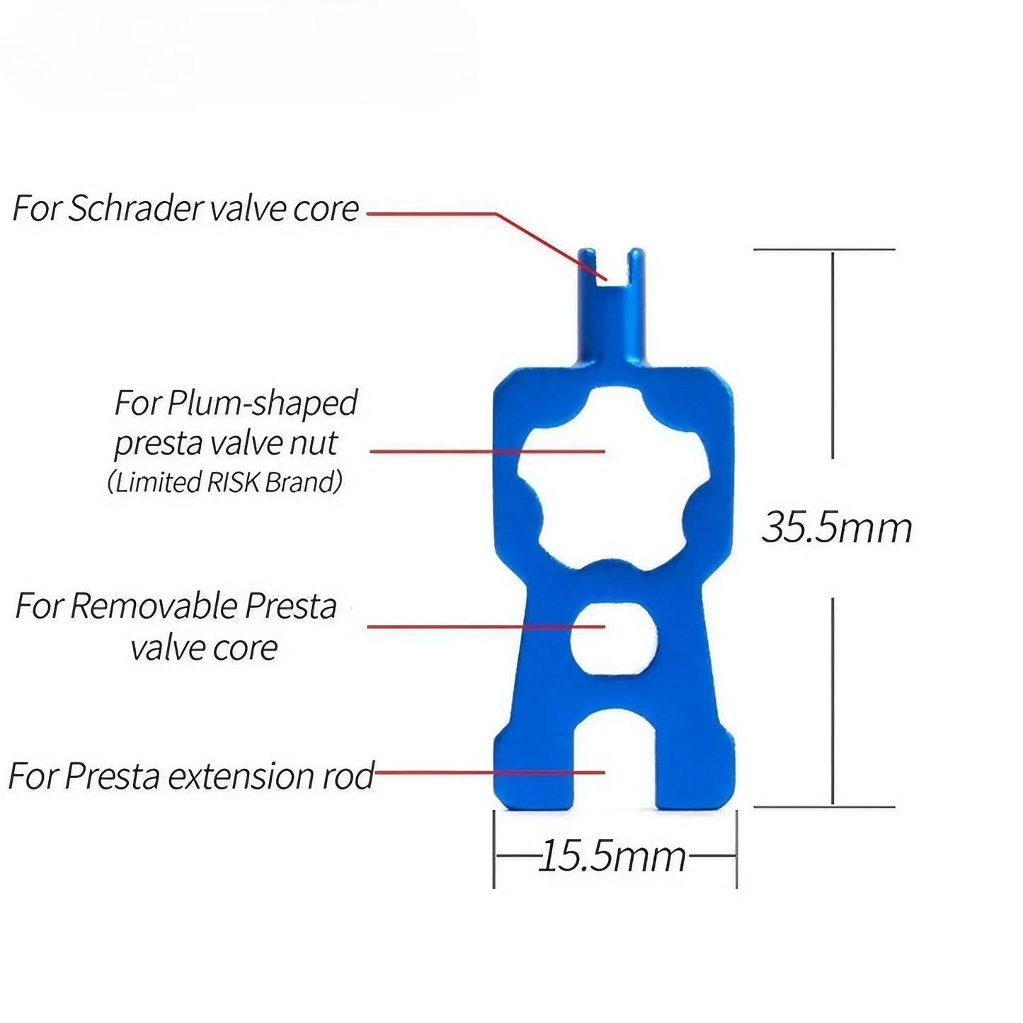 Portable Repair Bicycle Valve Tools Valve Core Wrench For MTB  Road Bikes Disassembly  Installation 5