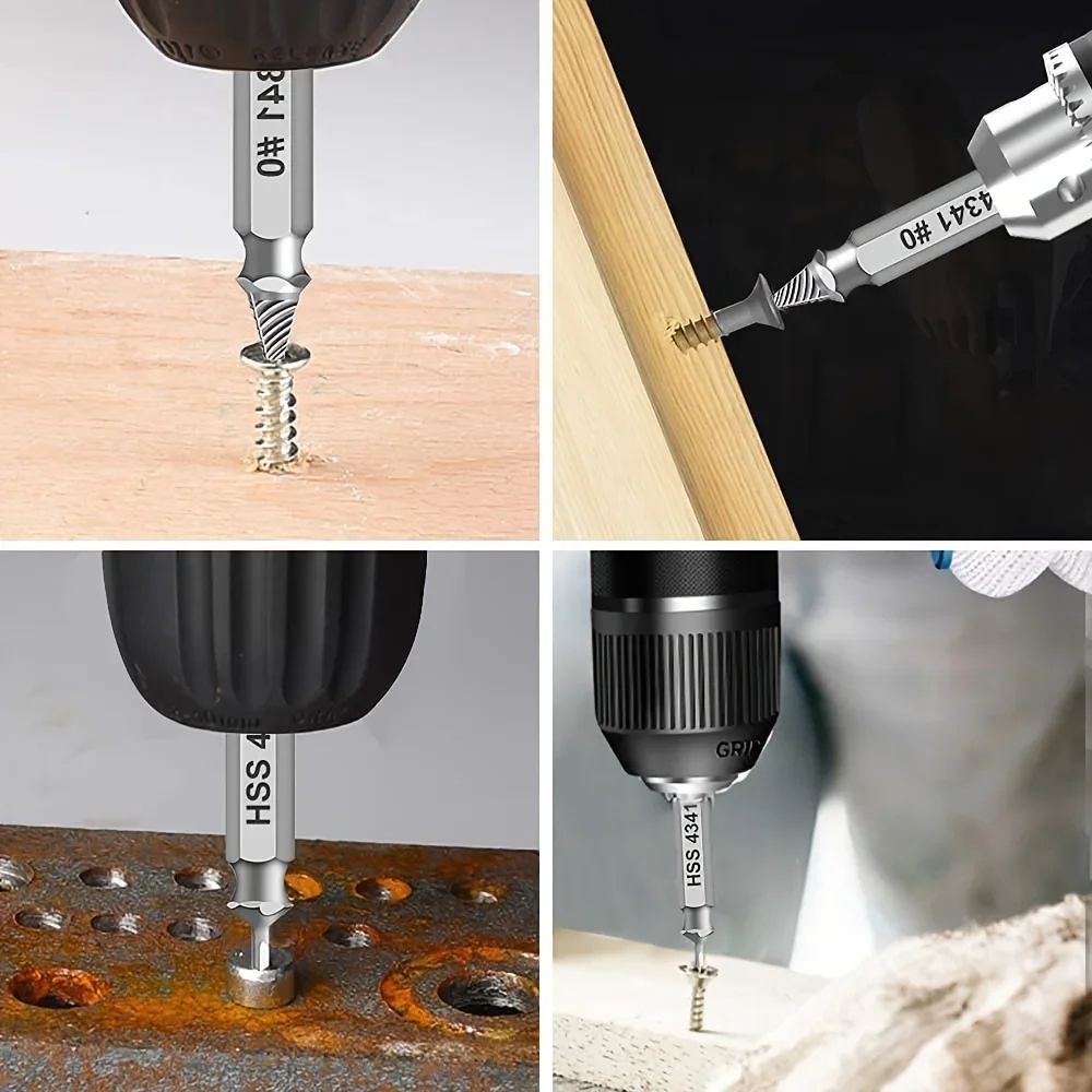 Damaged Screw Extractor Set  HSS Drill Bit Stripped Broken Remover Kit For Easy  Quick Screw Remova 5
