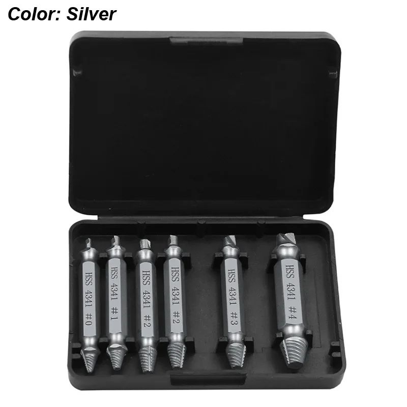 Damaged Screw Extractor Set  HSS Drill Bit Stripped Broken Remover Kit For Easy  Quick Screw Remova 7