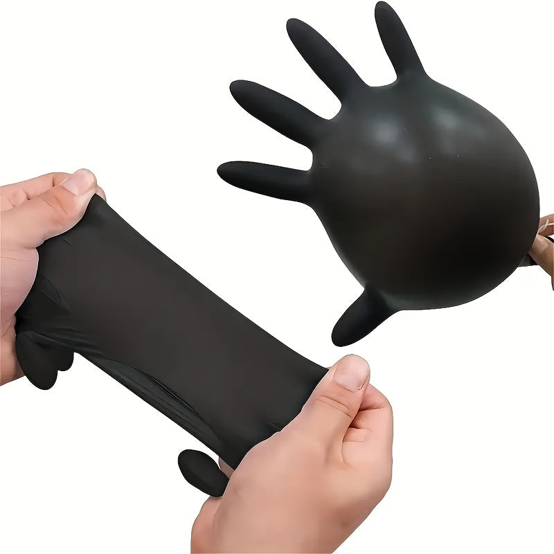 Black Nitrile Gloves Thickened Disposable Gloves For Cleaning Dishwashing Hairdressing  Tattoos 2