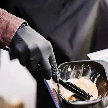 Black Nitrile Gloves Thickened Disposable Gloves for Cleaning, Dishwashing, Hairdressing & Tattoos