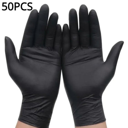 Black Nitrile Gloves Thickened Disposable Gloves For Cleaning Dishwashing Hairdressing  Tattoos 6