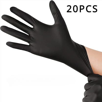 Black Nitrile Gloves Thickened Disposable Gloves For Cleaning Dishwashing Hairdressing  Tattoos 7