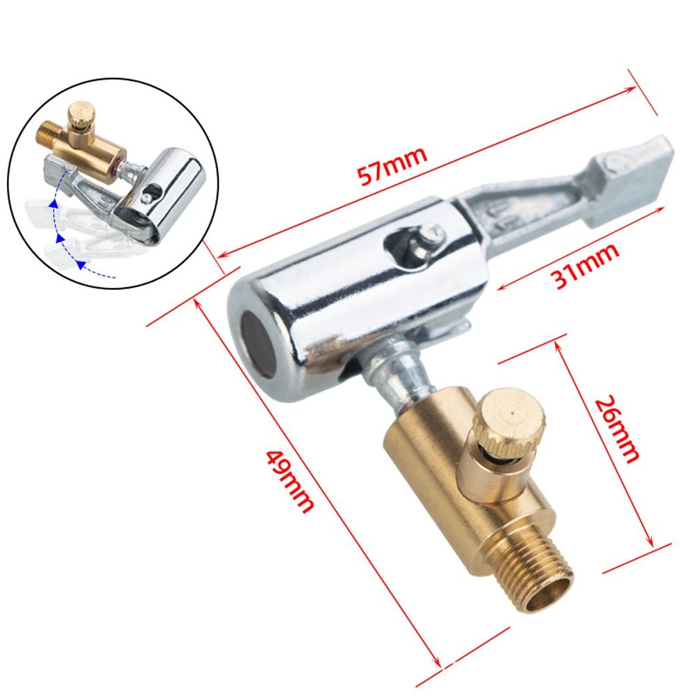 Portable Inflatable Pump For Car Tire Air Chuck Compressor Tire Inflator With Barb Connector Hose R 3