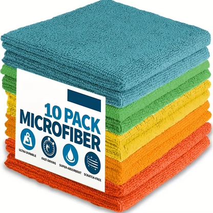 UltraFine Fiber Kitchen Towel Set Light Gray Super Absorbent  StainRemoving Cleaning Cloths 5