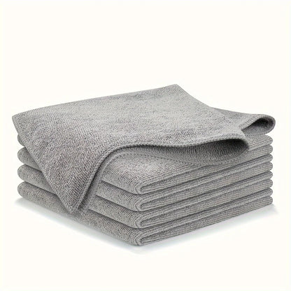 UltraFine Fiber Kitchen Towel Set Light Gray Super Absorbent  StainRemoving Cleaning Cloths 6