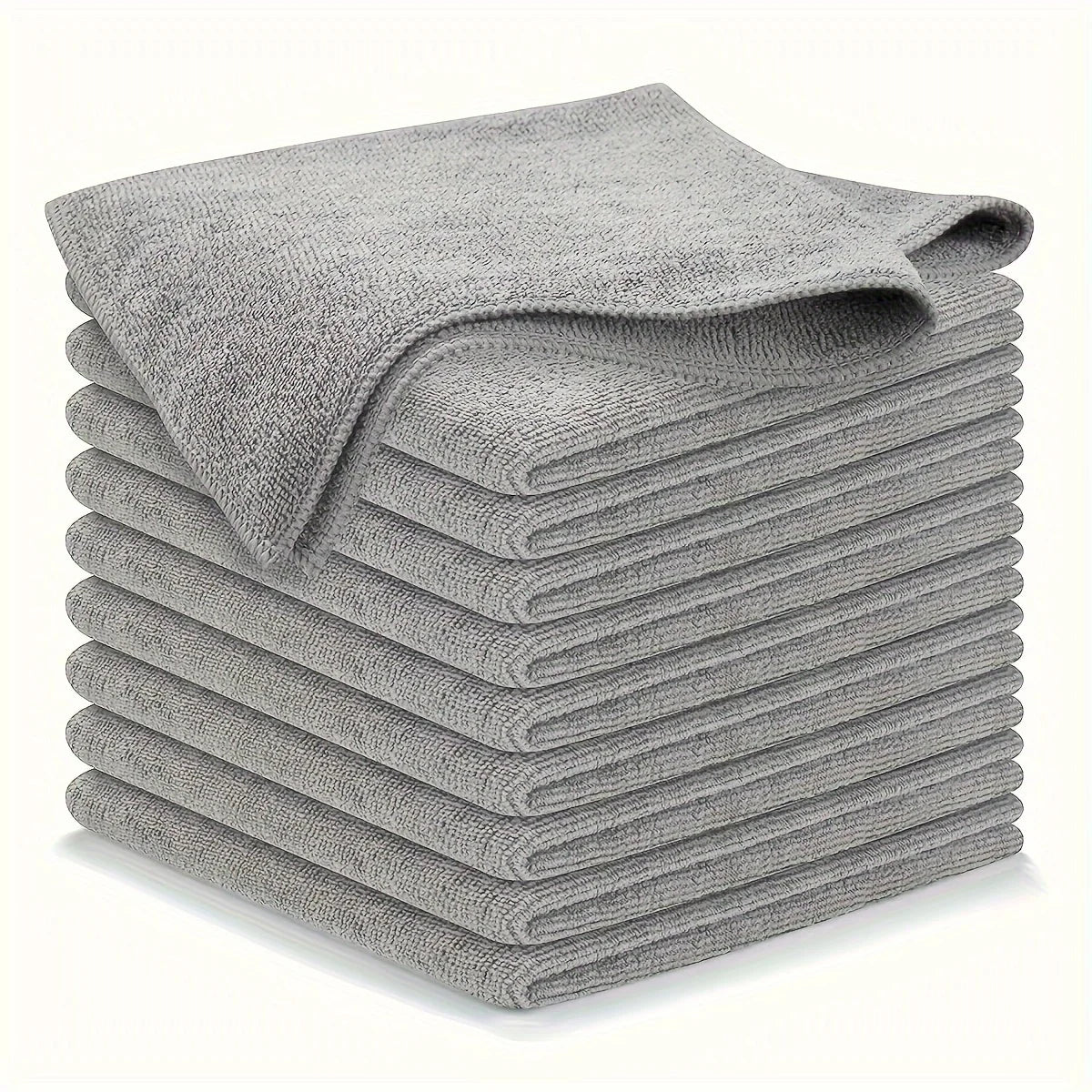 UltraFine Fiber Kitchen Towel Set Light Gray Super Absorbent  StainRemoving Cleaning Cloths 7