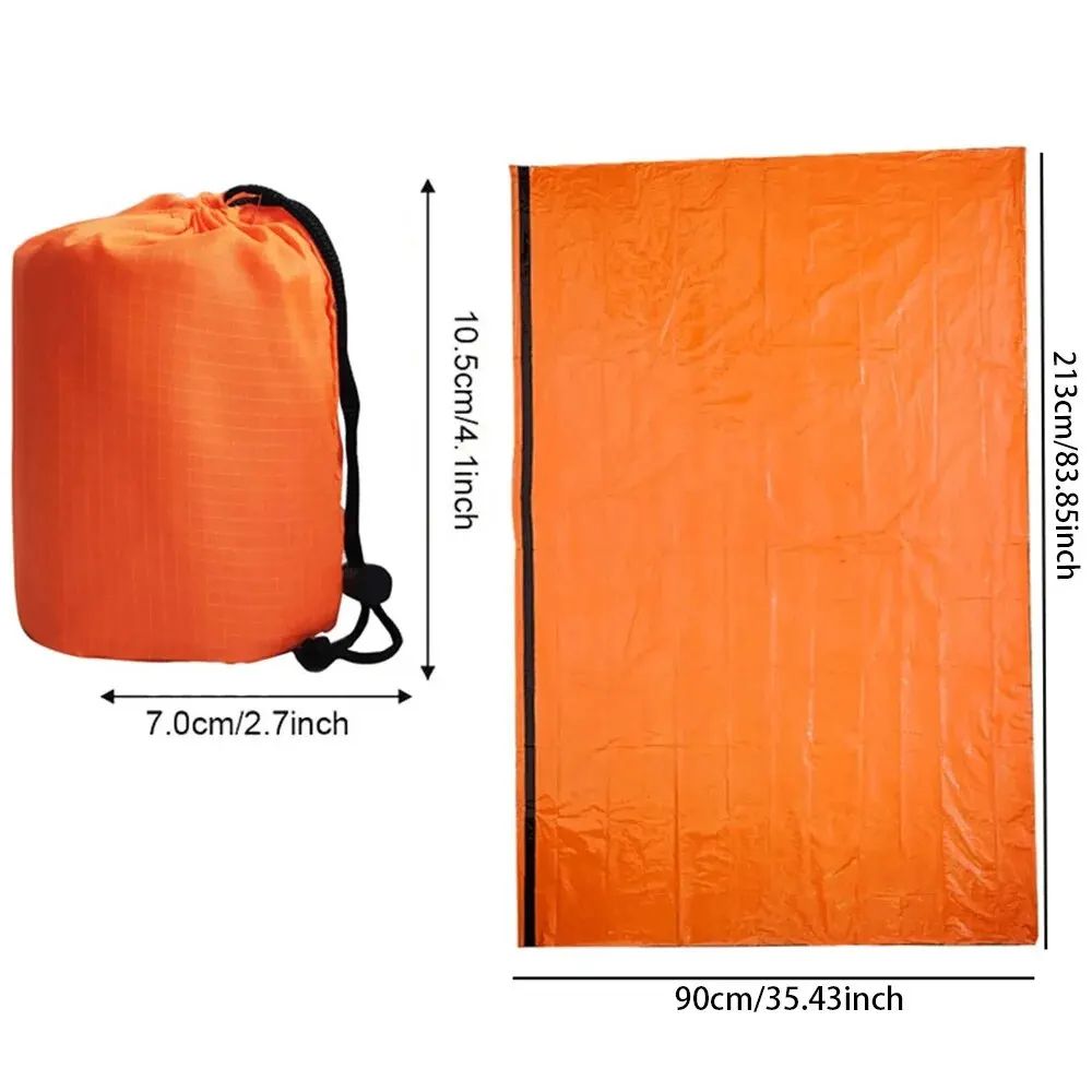 Lightweight Emergency Sleeping Bag Ultra Waterproof Mylar Thermal Blankets For Survival Hiking Camp 4