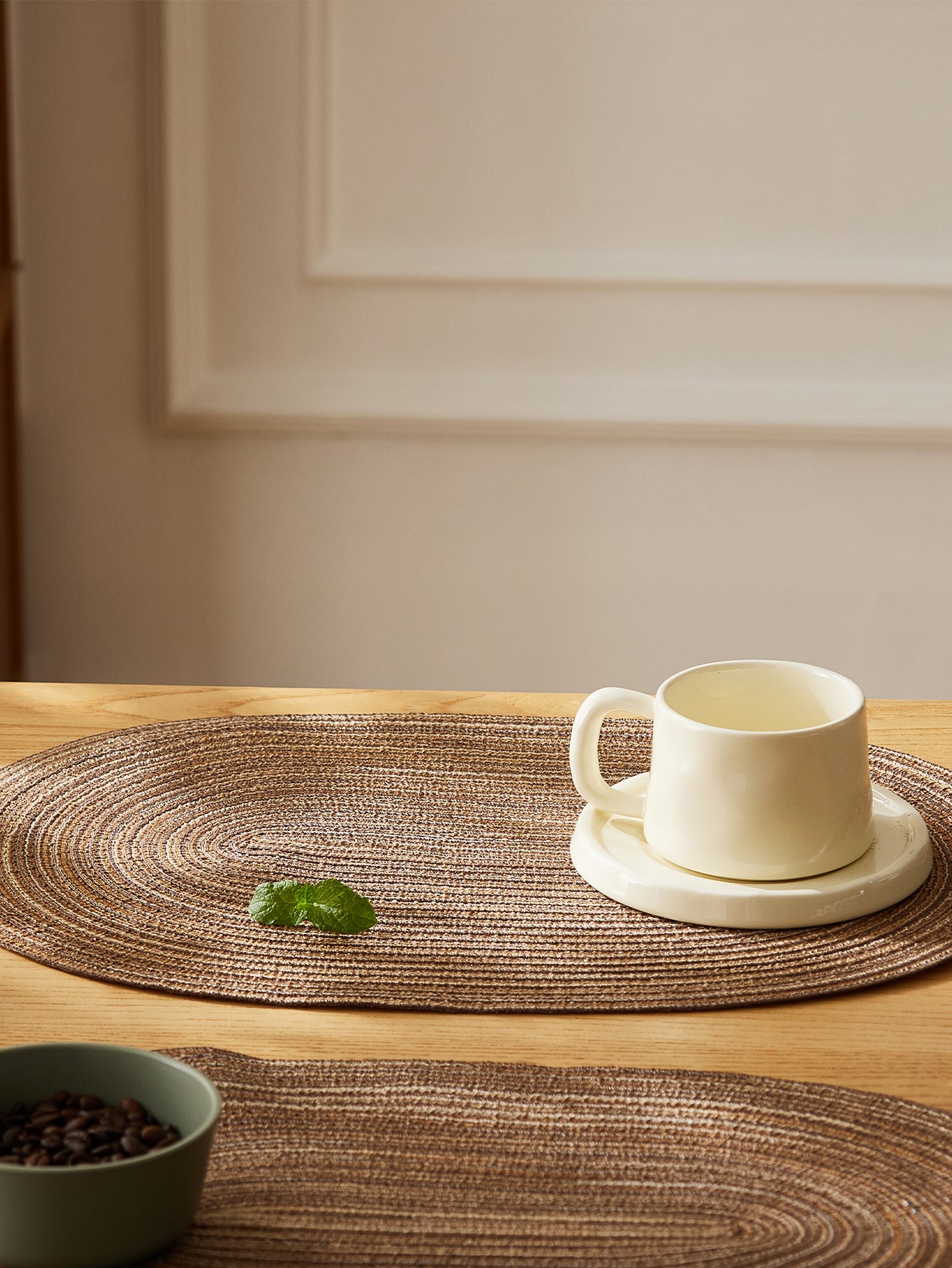 Oval Rope Cotton Placemats 4PCS NonSlip Braided Table Mats Set For Kitchen  Dining Room Decor 4
