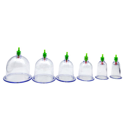 Vacuum Cupping Sets with Pumping Gun Back Massage Body Cup for Detox, Anti-Cellulite & Healthy Care