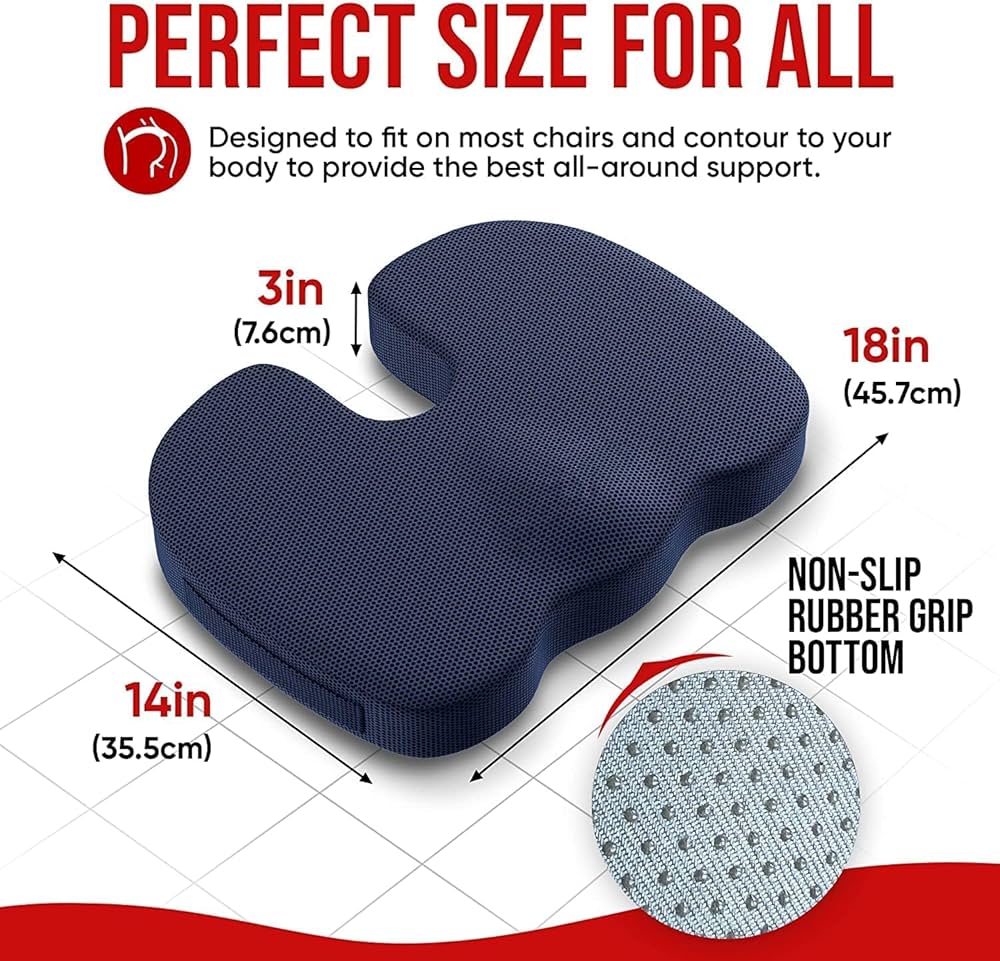 SitWell Memory Foam Seat Cushion  Ergonomic Office  Chair Support For PainFree Sitting 3