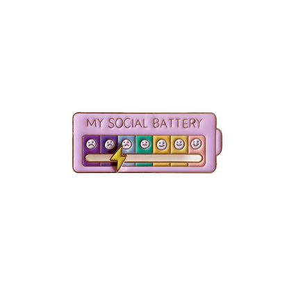 Emotional Expression Brooches 7 Mood Sliding Pins For Women Men Alloy Social Battery Badge For Jack 11