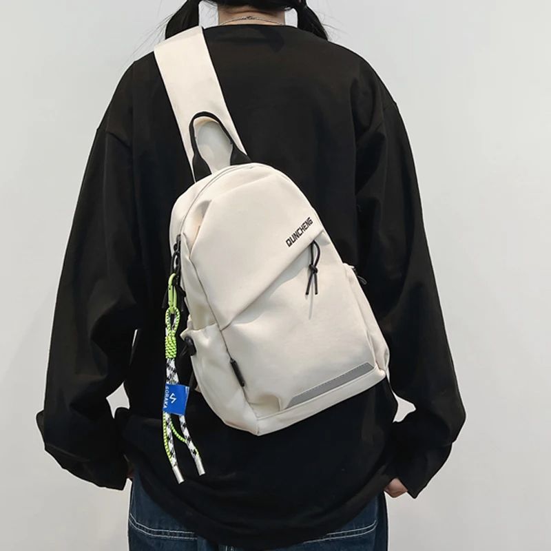 Durable Crossbody Bag Men Single Shoulder Small Backpack Chest Bag, Lightweight Cycling, Sports