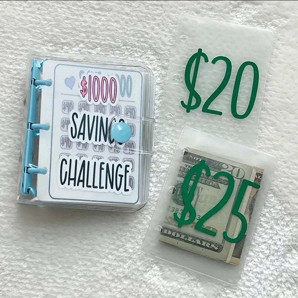 Savings Challenge Binder, Cash Envelope System for Budgeting & Money Management