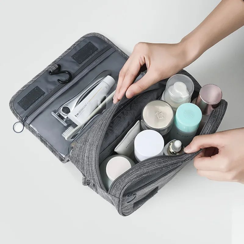 Men Waterproof Oxford Fabric Toiletries Organizer  Portable Travel Wash Pouch For Business  Cosmeti 4