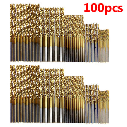 Professional 50 100PCS HSS Drill Bit Set Titanium Coated 1 3mm Precision Bits For DIY Engineering   6