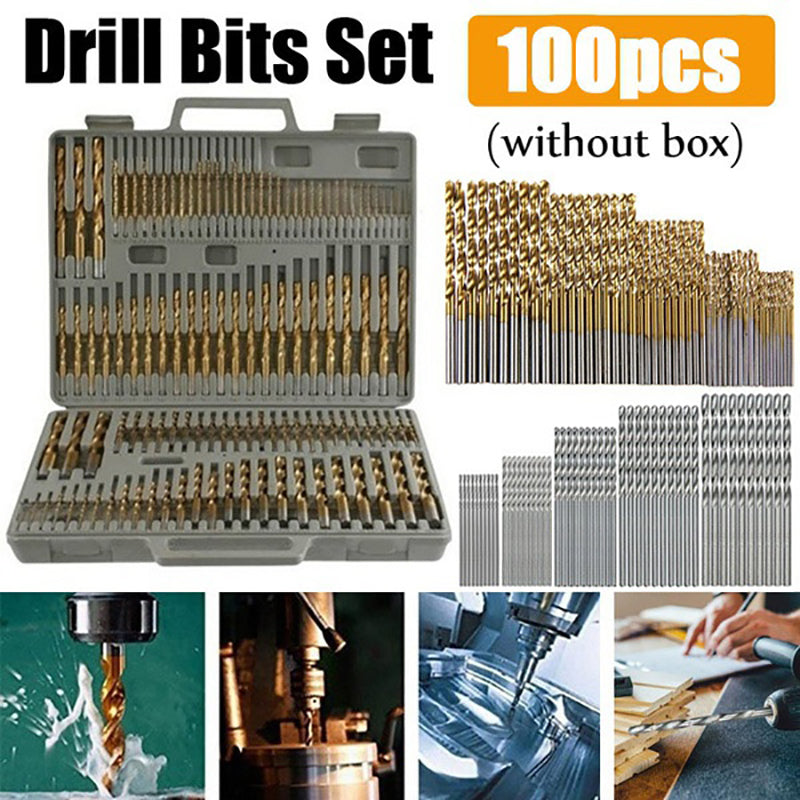 Professional 50 100PCS HSS Drill Bit Set Titanium Coated 1 3mm Precision Bits For DIY Engineering   4