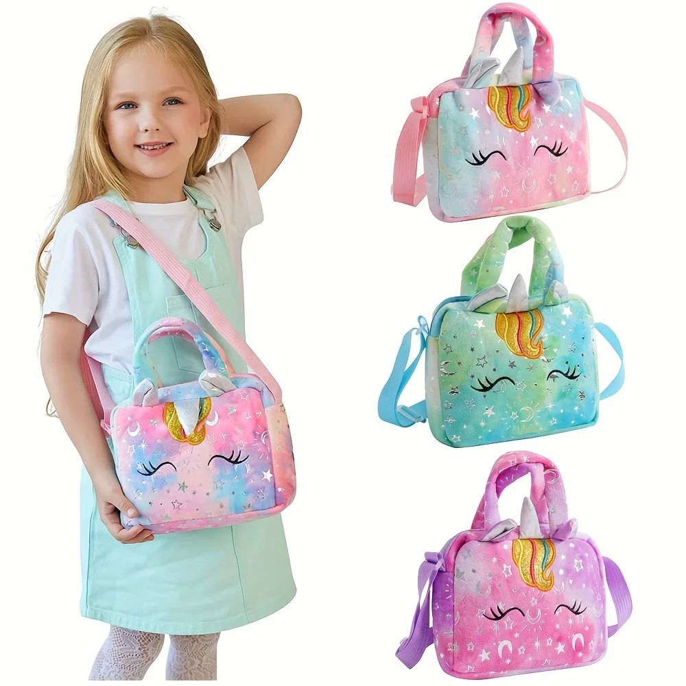Sweet Unicorn Handbag for Girls, Lovely Kids Crossbody Bag, Cute Small Purse Gift for Little Girls