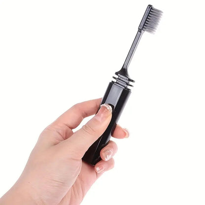 Portable Compact Charcoal Folding Toothbrush Travel-Friendly & Eco-Friendly Teethbrush for Camping & Hiking