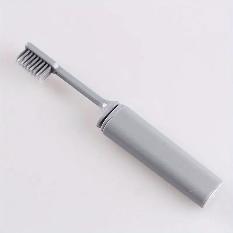 Portable Compact Charcoal Folding Toothbrush Travel-Friendly & Eco-Friendly Teethbrush for Camping & Hiking