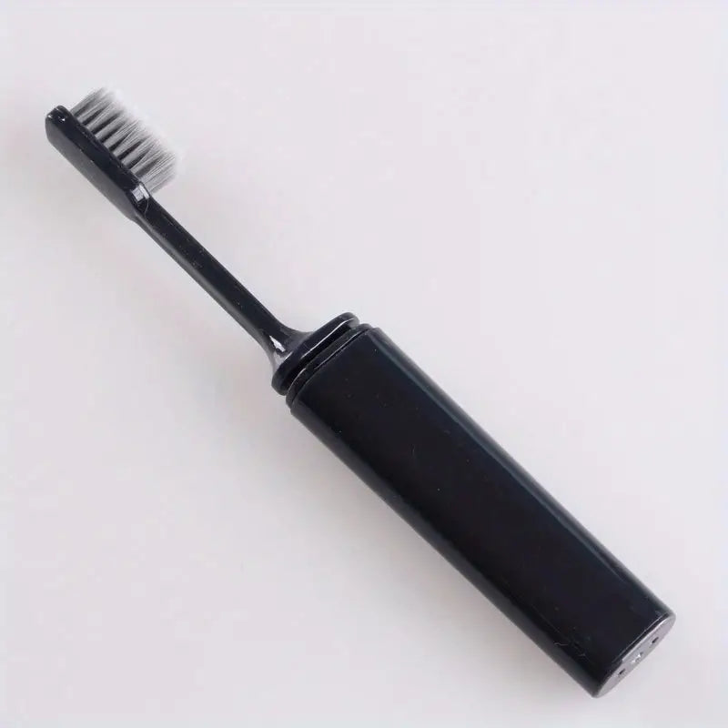 Portable Compact Charcoal Folding Toothbrush Travel-Friendly & Eco-Friendly Teethbrush for Camping & Hiking