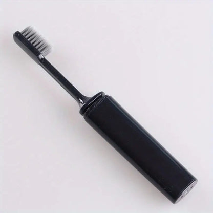Portable Compact Charcoal Folding Toothbrush Travel-Friendly & Eco-Friendly Teethbrush for Camping & Hiking