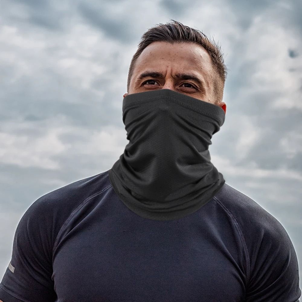 Outdoor Seamless Balaclava Buff, Bandana Man Neck Warmer for Cycling, Motorcycle & Sun Protection