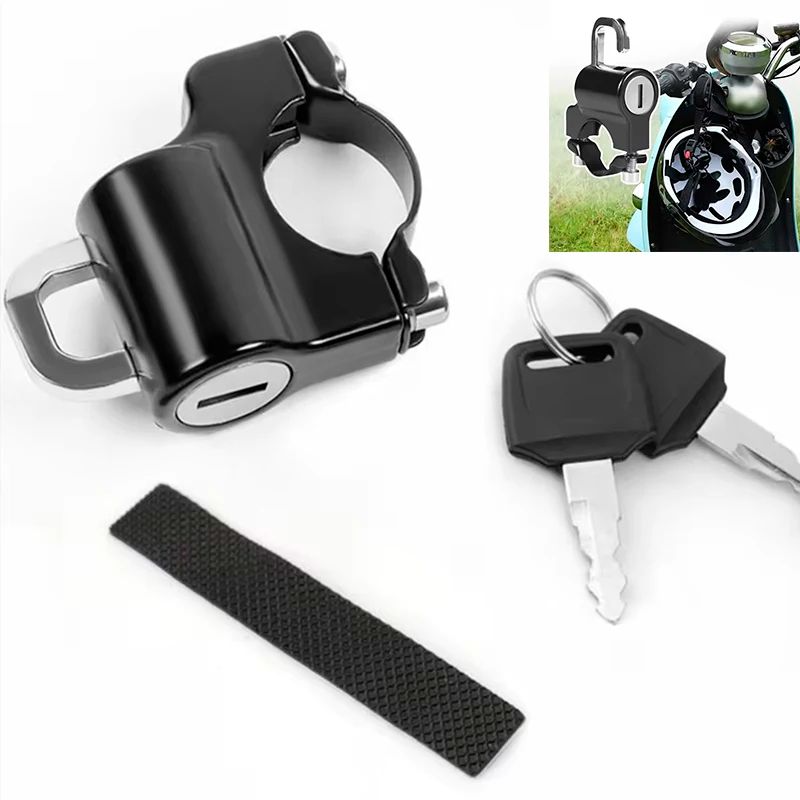 Multi Function Electric Bicycle Helmet Lock And Battery Motorcycle Wire Rope Hat Lock Universal Ant 5