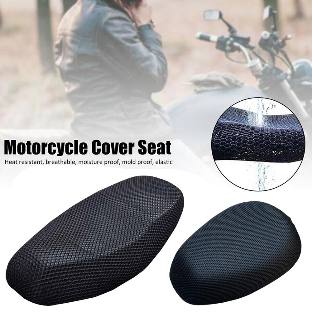 Motorcycle 3D Mesh Seat Cover, Anti-Slip, Breathable Scooter & Bike Seat Cushion for Summer Comfort