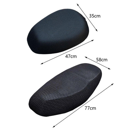 Motorcycle 3D Mesh Seat Cover, Anti-Slip, Breathable Scooter & Bike Seat Cushion for Summer Comfort
