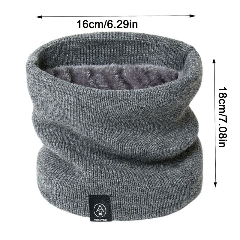 Winter Snood Scarf,Premium Knitted Cashmere,Like Neck Warmer for Women & Men,Fashion Solid Unisex Scarf for Cold Weather