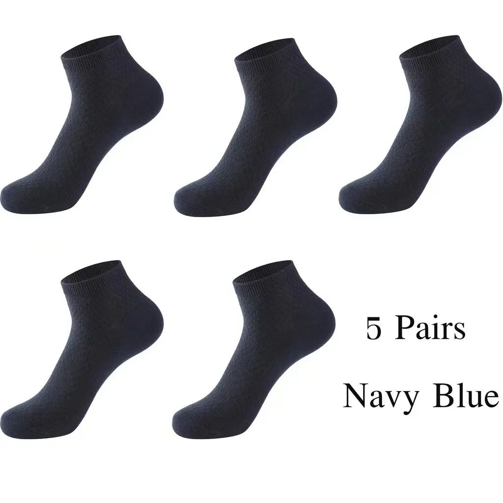Men Bamboo Fiber Ankle Socks High Quality Breathable Deodorant Casual Socks Antibacterial Fabric So 6