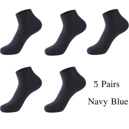Men Bamboo Fiber Ankle Socks High Quality Breathable Deodorant Casual Socks Antibacterial Fabric So 6