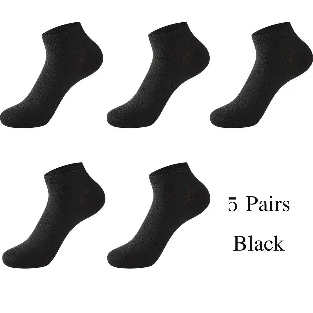 Men Bamboo Fiber Ankle Socks High Quality Breathable Deodorant Casual Socks Antibacterial Fabric So 7