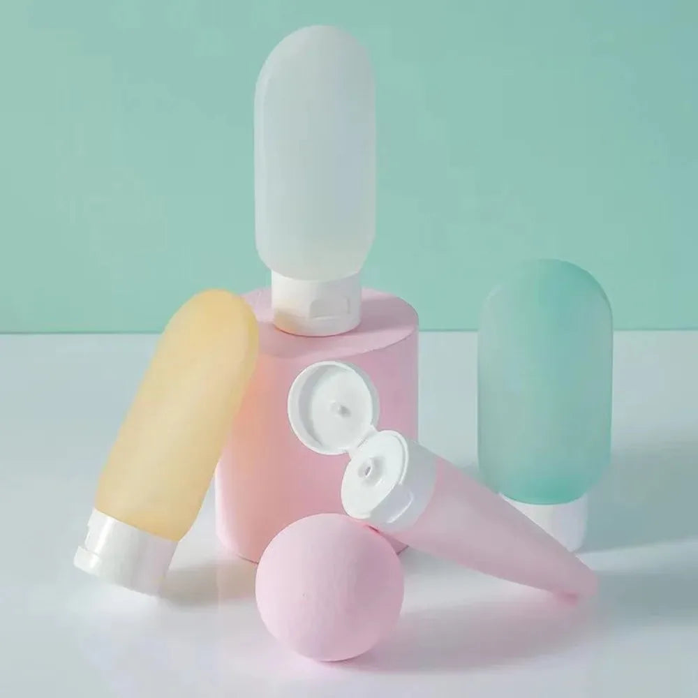 Refillable Bottle Soft Silicone Lotion Container Squeeze Tube Empty Bottle For Travel Shampoo  Toil 1