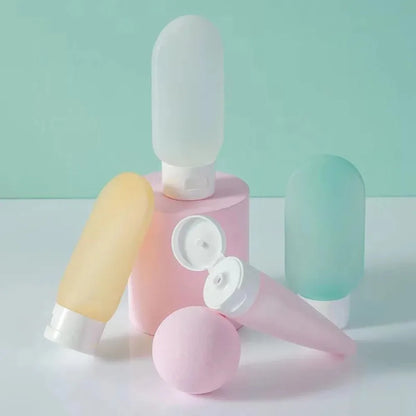 Refillable Bottle Soft Silicone Lotion Container Squeeze Tube Empty Bottle For Travel Shampoo  Toil 1