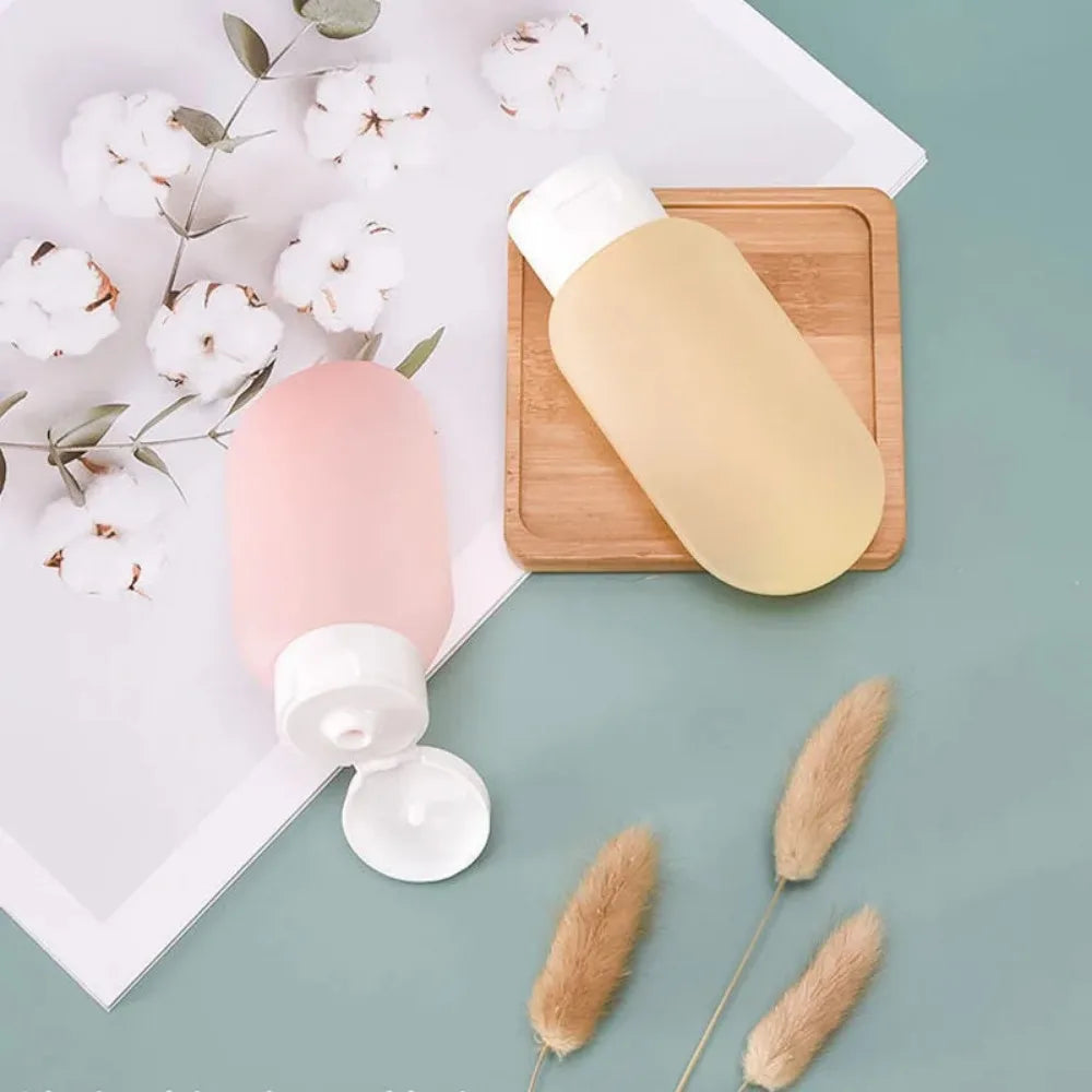 Refillable Bottle Soft Silicone Lotion Container Squeeze Tube Empty Bottle For Travel Shampoo  Toil 5