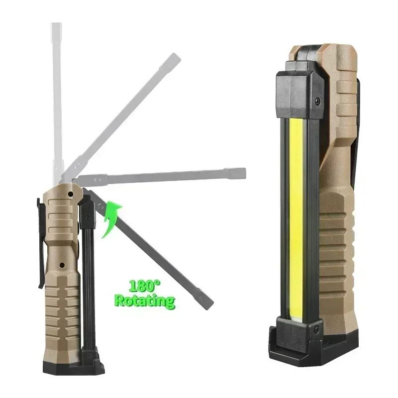Folding COB XPE LED Work Light Handheld Flashlight USB Rechargeable Emergency Car Inspection Lamp R 1