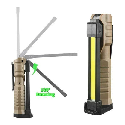 Folding COB XPE LED Work Light Handheld Flashlight USB Rechargeable Emergency Car Inspection Lamp R 1