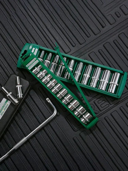 Hex Socket Wrench Head Set For Ratchet  Drive Short  Deep Sockets With Nut Driver Sleeve Spanner An 1